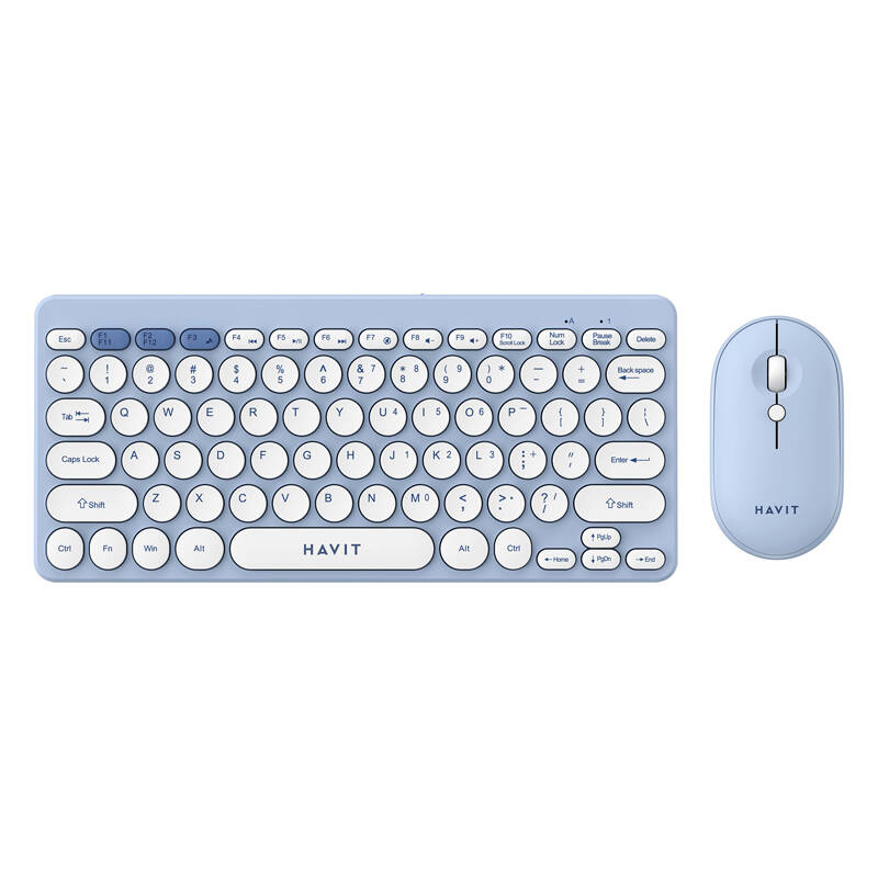 Havit KB279GCM wireless 2-in-1 gaming set keyboard + mouse (blue) (QWERTY)