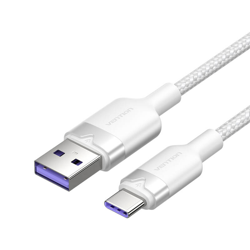 USB 2.0 A į USB-C 6A "Vention CTOWF" 1M kabelis (baltas)