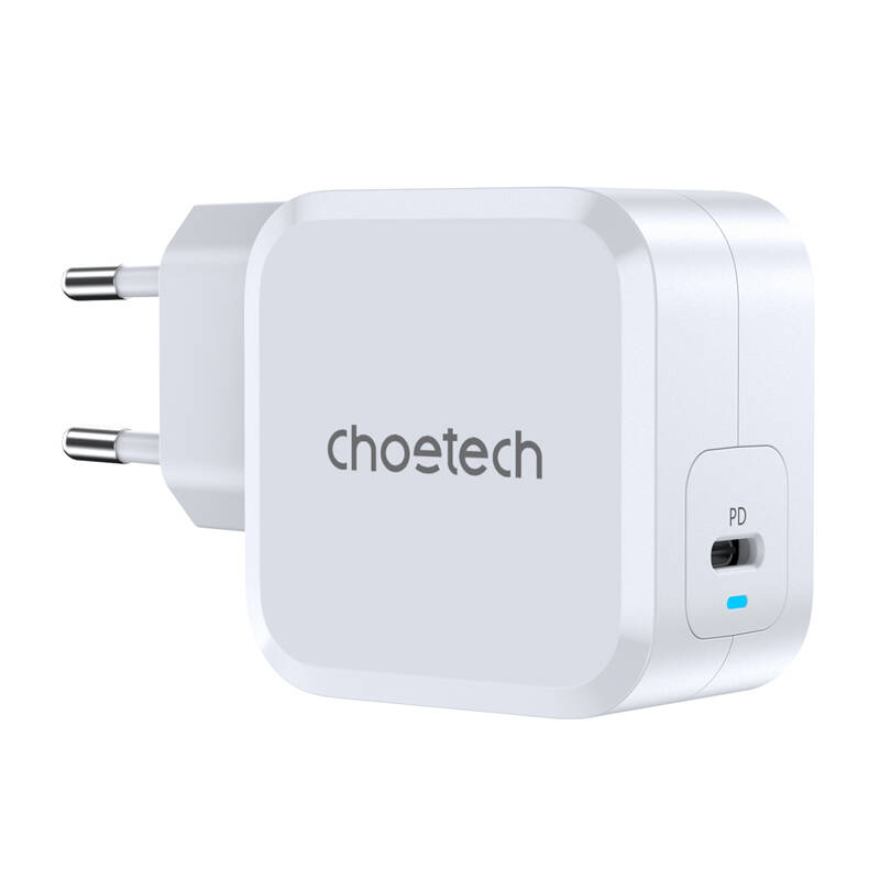 PD8007 USB-C PD45W maitinimo įkroviklis Choetech EU (baltas)