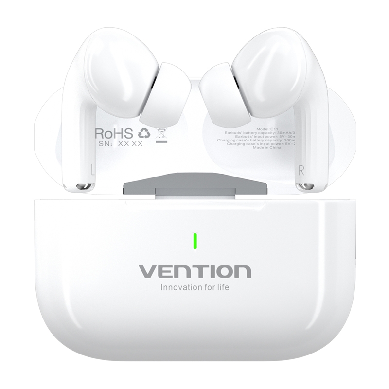 Vention Echo Lite E11 Laisvų rankų įranga True Wireless Stereo (TWS) „Open-ear“ Skambučiai / muzika C tipo USB Bluetooth Balta