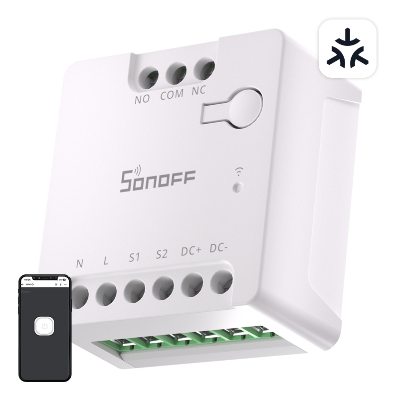 SONOFF MINI-D Smart WiFi Matter Switch (AC/DC 12-48V, dry contact)