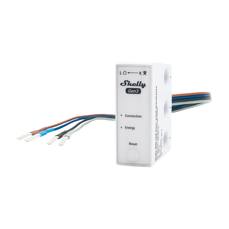 Shelly 3EM-63W Gen3 1/3-channel WiFi energy meter (wired model)