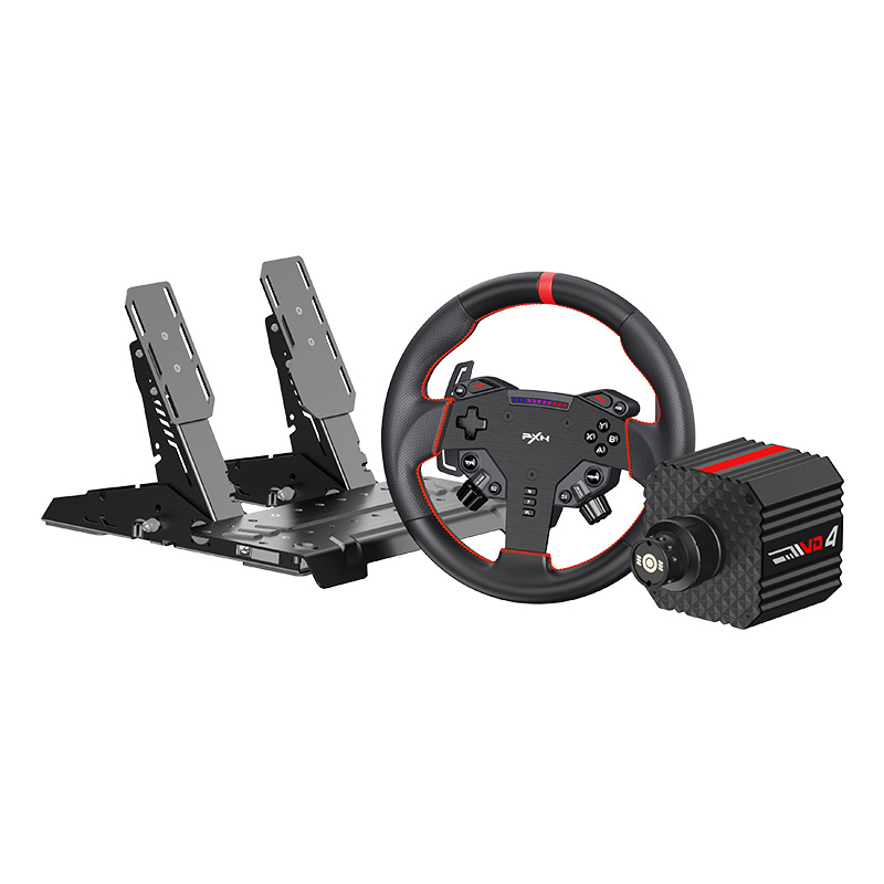 PXN VD4 Bundle F gaming set - VD4 base + WAS steering wheel + pedals (PC)