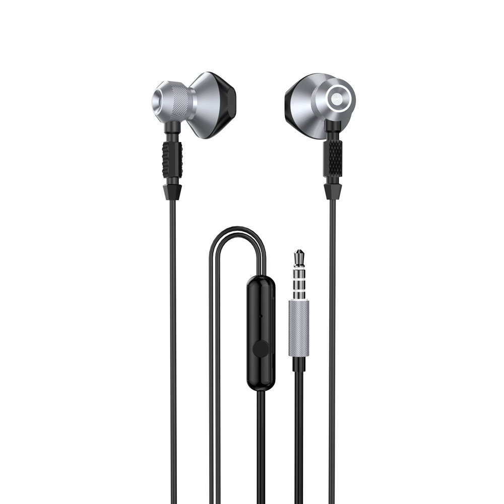 Dudao laidinės ausinės 3.5mm Mini Jack pilkos (X2C-Gray)