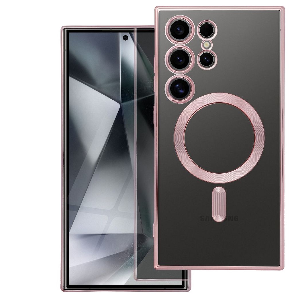 ELECTRO MAG COVER dėklas suderinamas su MagSafe SAMSUNG A37 rožinio aukso