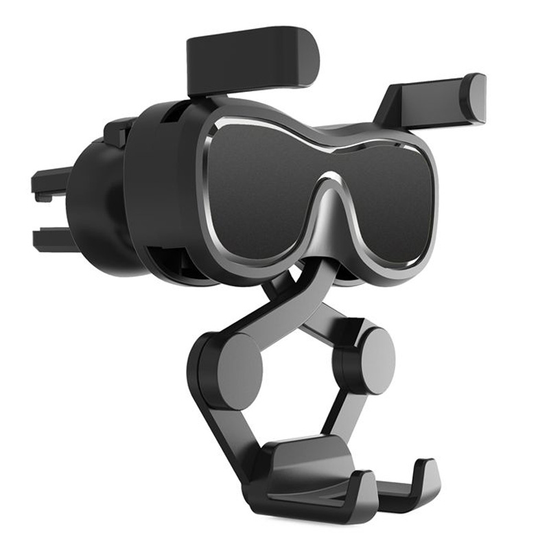 Gravity išmaniojo telefono automobilinis laikiklis ventiliacijos angai su oro gaivikliu, juodas (YC06)