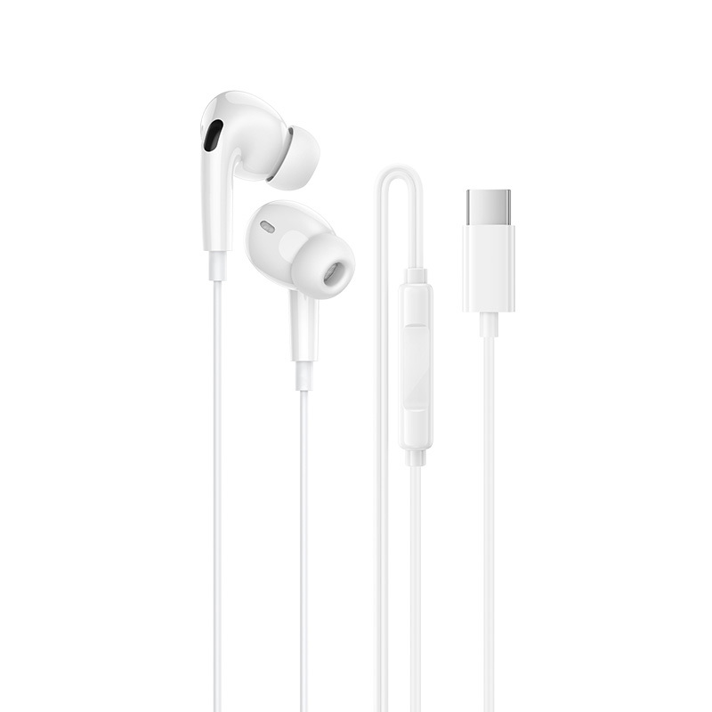 Borofone Earphones BM100 Pro Fuente with microphone Type C (DAC) white