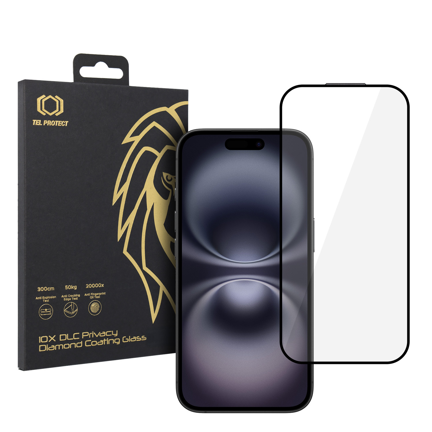 Grūdintas stiklas Tel Protect 10X HD DLC Diamond Coating skirtas Iphone 16