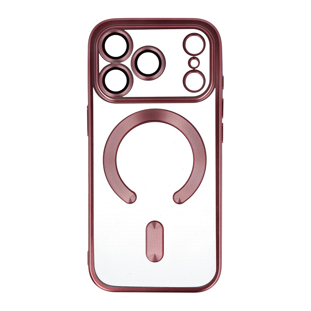 Metallic Magsafe dėklas iPhone 16 Pro Max rožinis