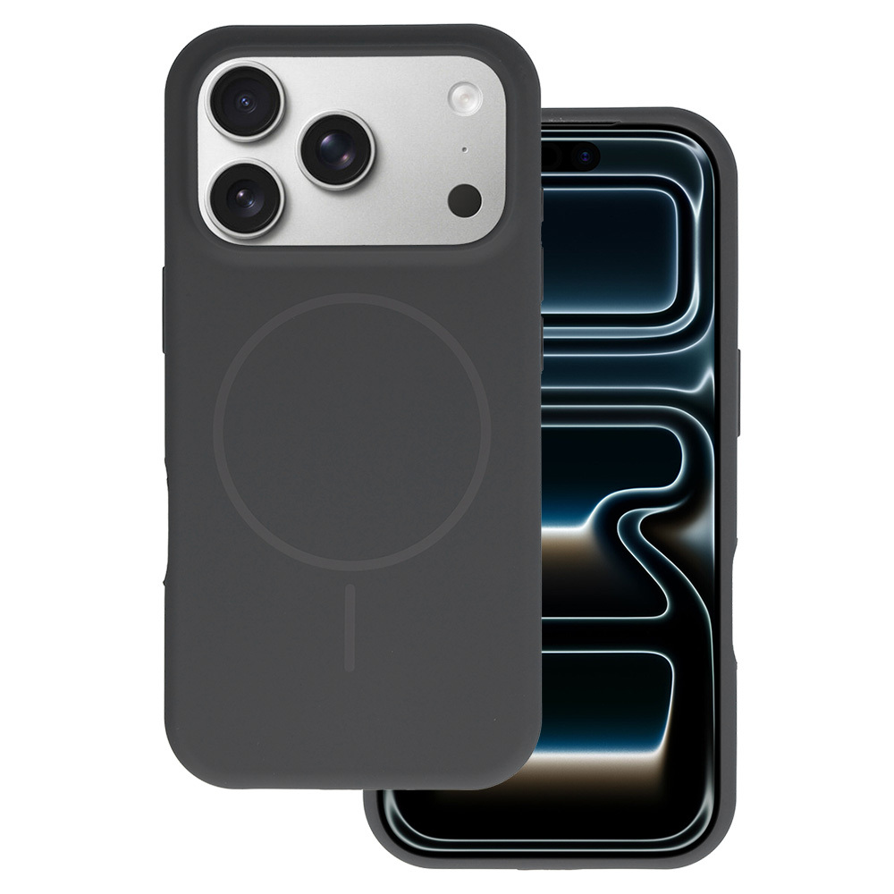 Magsafe Slim Silicone dėklas iPhone 17 grafito spalvos