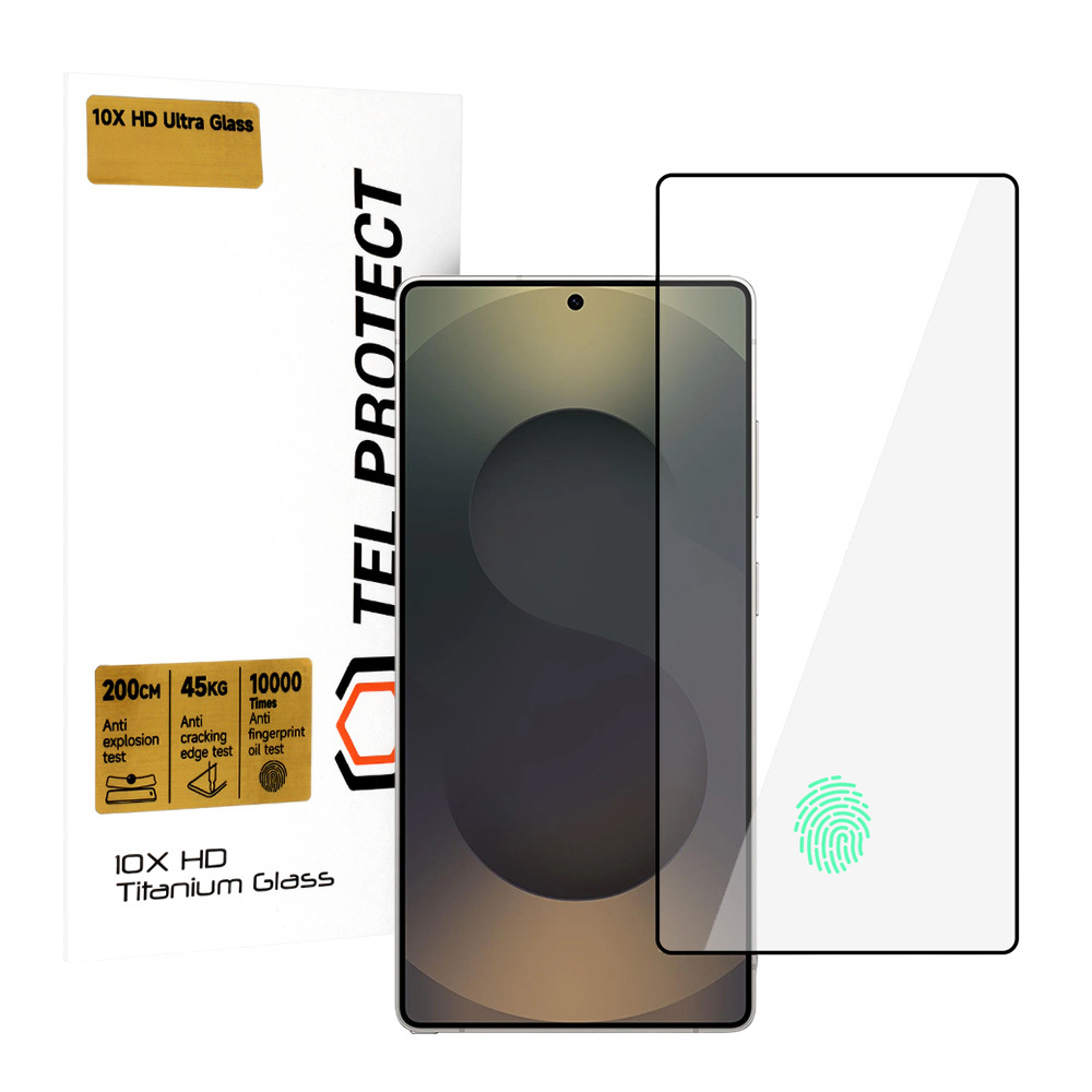 Tempered glass Tel Protect 10X HD Titanium for Samsung Galaxy S25 Ultra (with fingerprint unlock) (envelope)