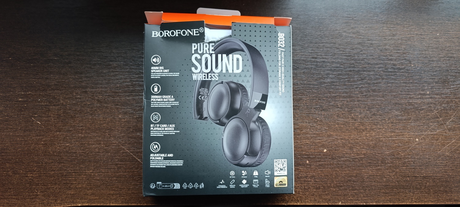 Borofone Headphones BO32 Show bluetooth black (damaged packaging)