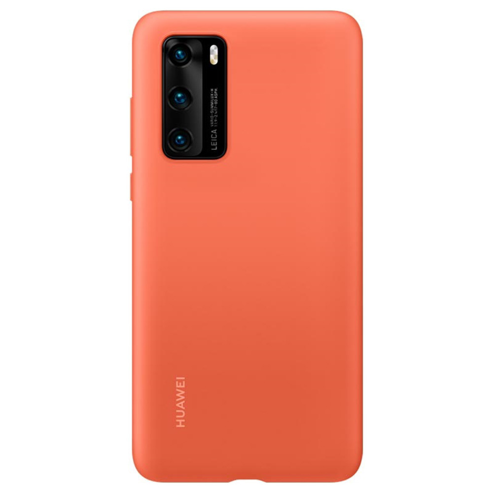 Originalus dėklas Huawei P40 - silikoninis apsauginis dėklas (51993725) oranžinis