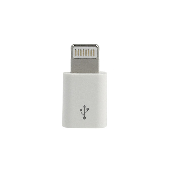 Įkroviklio adapteris - Micro USB į Lightning - baltas