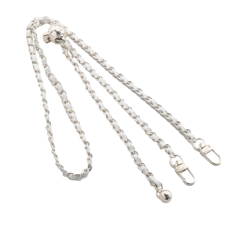 Telefono raištis G-14 baltas-sidabrinis