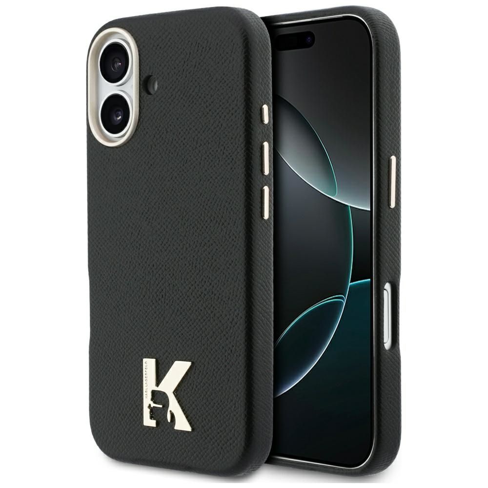 KARL LAGERFELD case for IPHONE 17 compatible with MagSafe KLHMP17S5PGFKHGK (PU FW W/ KHead Logo) black