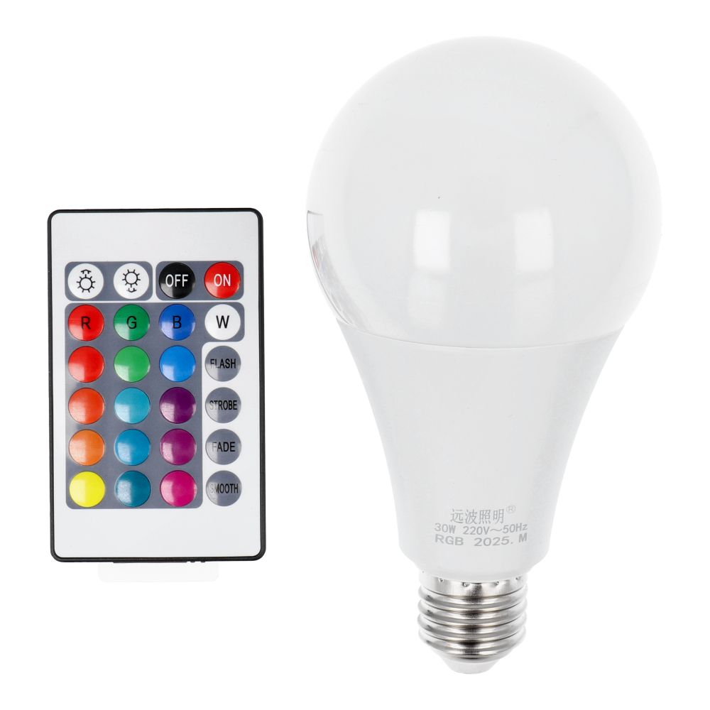 Light bulb LED RGB 30W E27 A80 multicolor