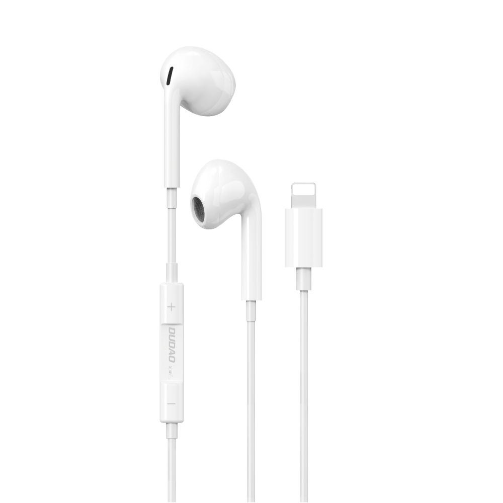 Dudao X14PROL-W1 in-ear ausinės with Lightning connector baltas (X14PROL-W1)