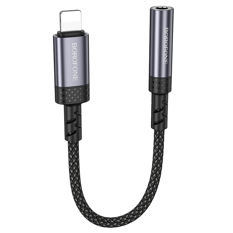 Borofone Adapter BV24 Graceful - Lightning to jack 3,5mm - grey