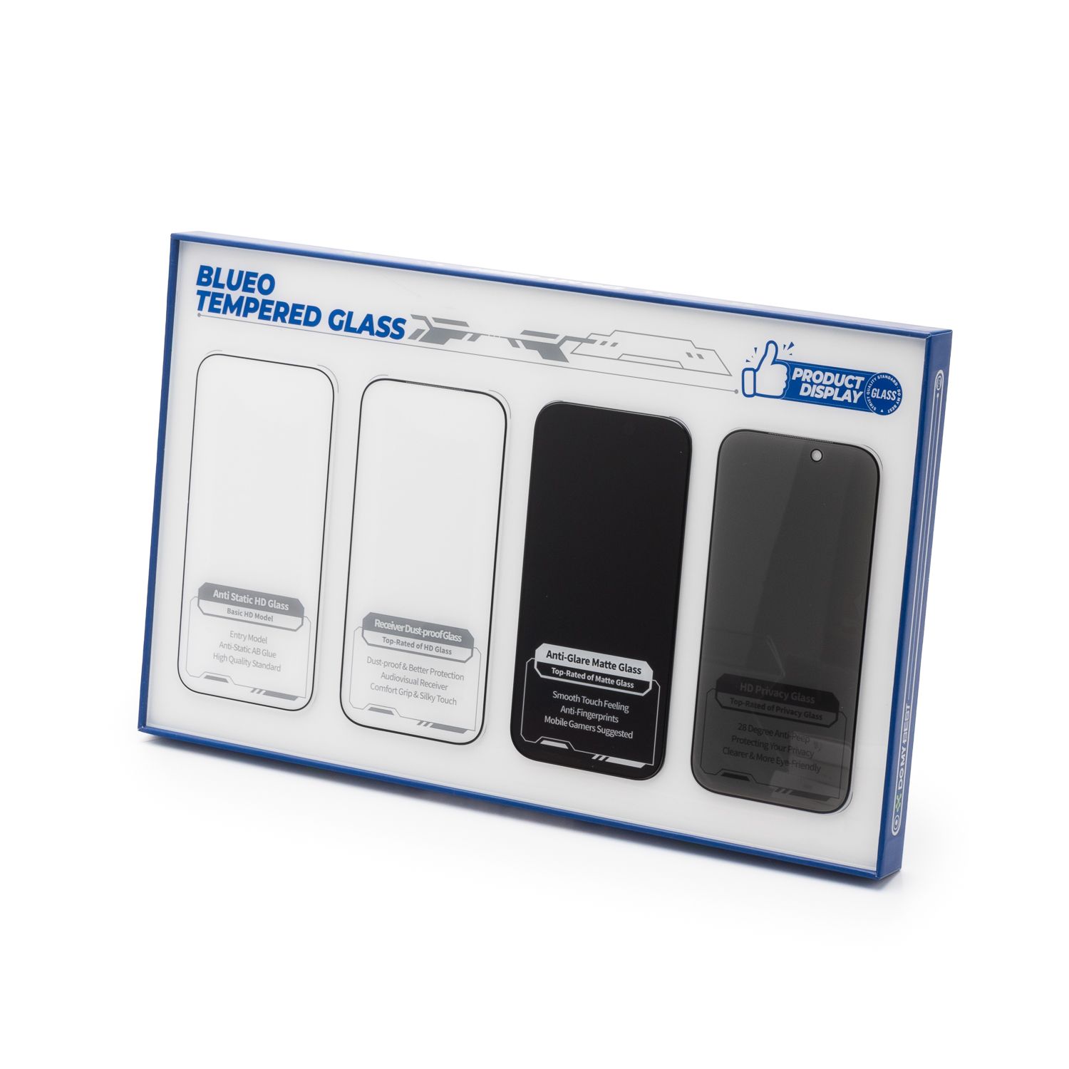 BLUEO grūdinto stiklo ekranas