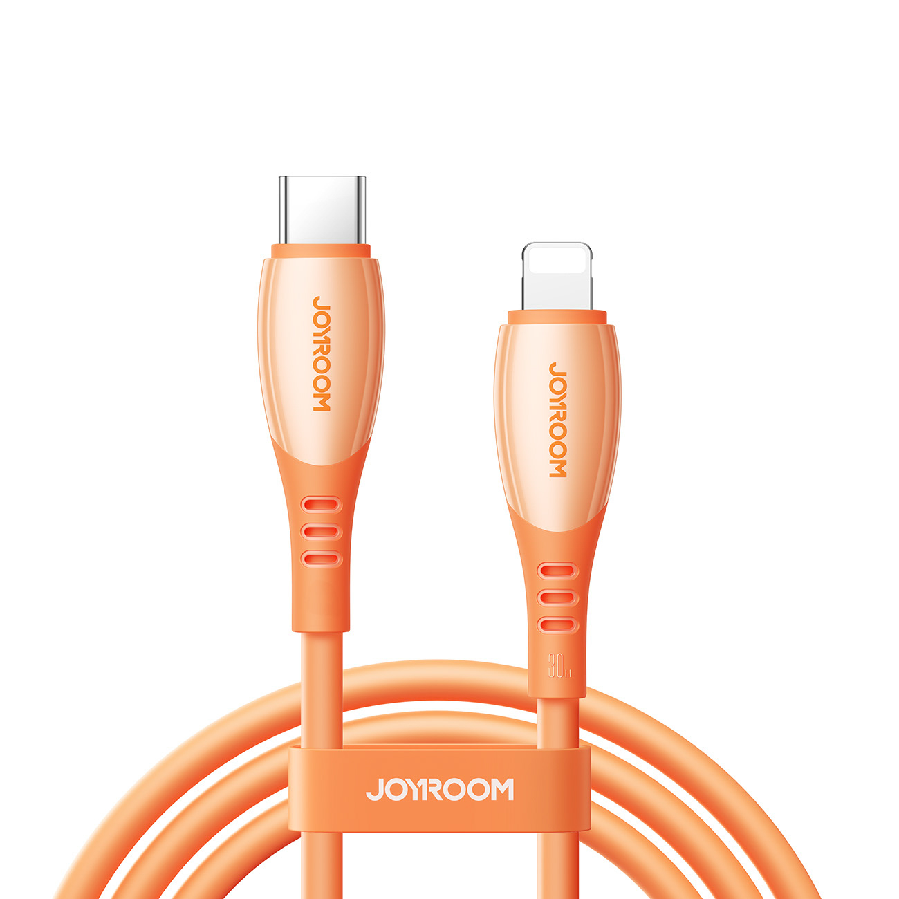 Joyroom S-A59 Vibrant Series 30W USB-C - Lightning laidas 1.2m - oranžinis