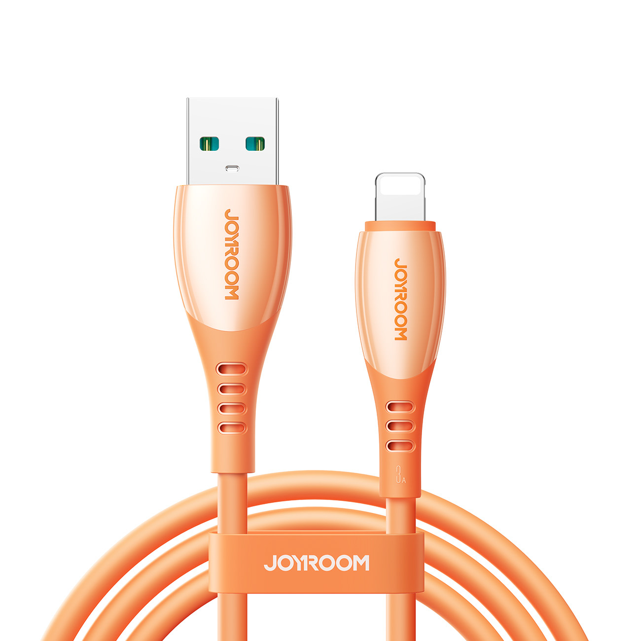 Joyroom S-A59 Vibrant Series 3A USB-A - Lightning laidas 1.2m - oranžinis