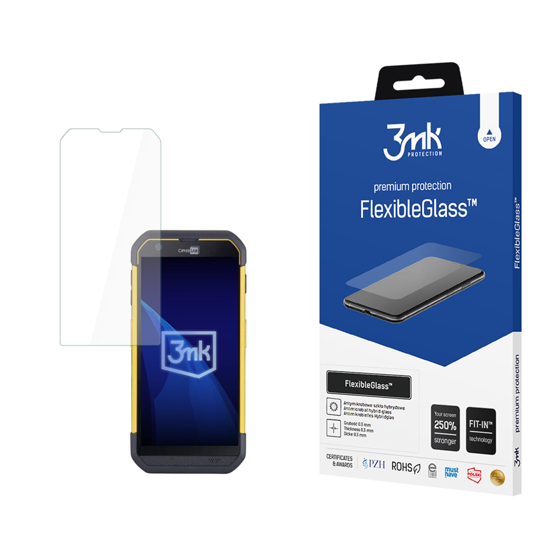 3mk FlexibleGlass hibridinis stiklas ant CipherLab RS36