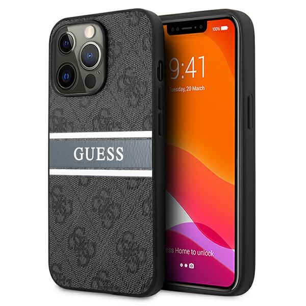 Guess GUHCP13L4GDGR iPhone 13 Pro / 13 6.1" pilkas/pilkas hardcase 4G Stripe