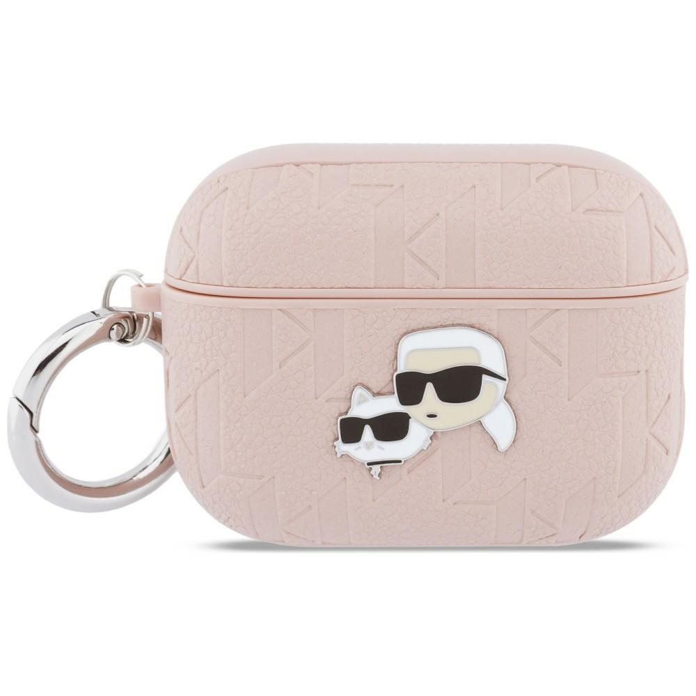 Karl Lagerfeld Monogram Karl & Choupette Head Dėklas for AirPods Pro 3 - rožinis
