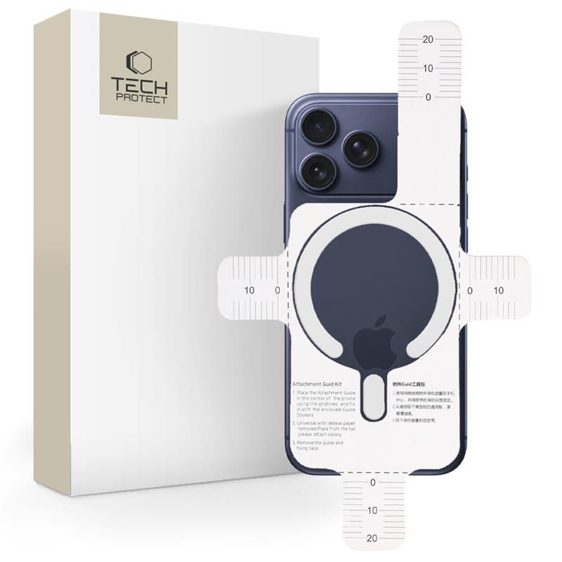 MagSafe Tech-Protect MMP-200 magnetinis žiedas telefonui - baltas