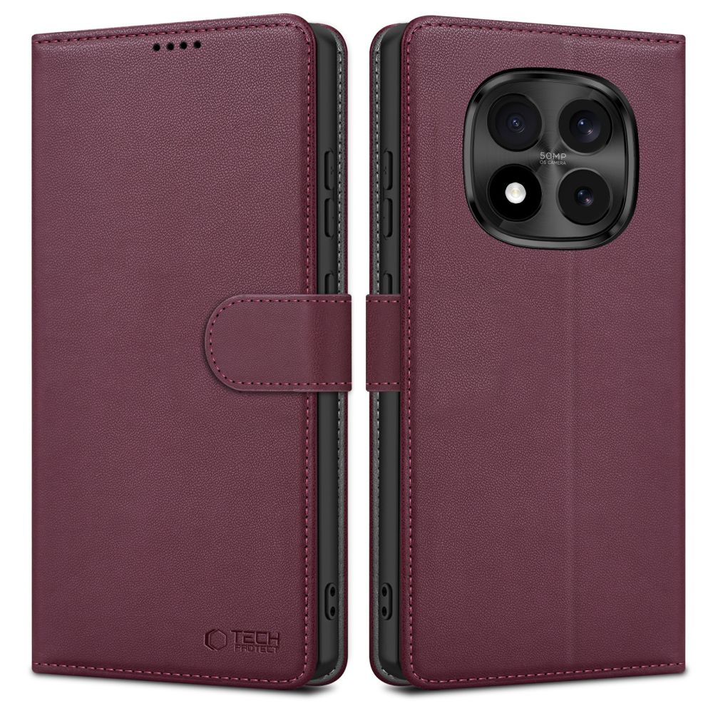 "Tech-Protect" piniginės dėklas, skirtas "Xiaomi Redmi Note 15 Pro 5G" - Burgundy