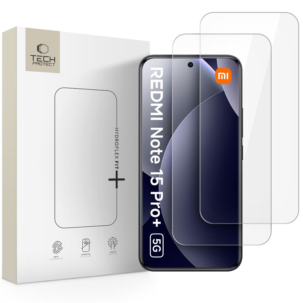 "Tech-Protect Hydro flex+" 2 vnt. hidrogelio plėvelės, skirtos "Xiaomi Redmi Note 15 Pro+ 5G