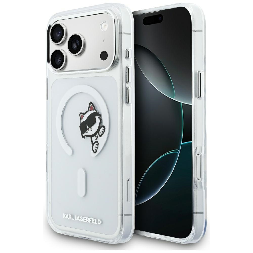 Karl Lagerfeld IML Peekaboo MagSafe Case for iPhone 17 Pro Max - Clear