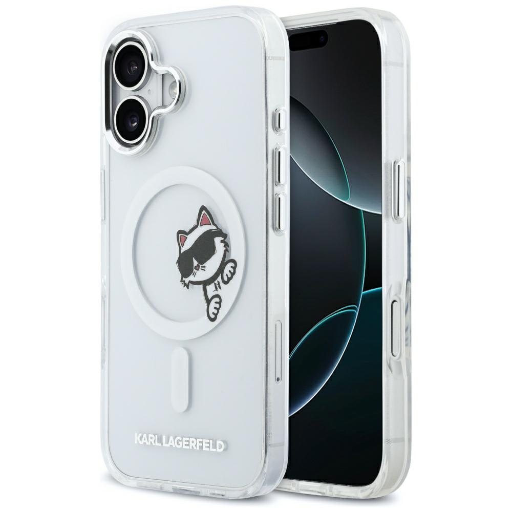 Karl Lagerfeld IML Peekaboo MagSafe iPhone 17 Dėklas - skaidrus