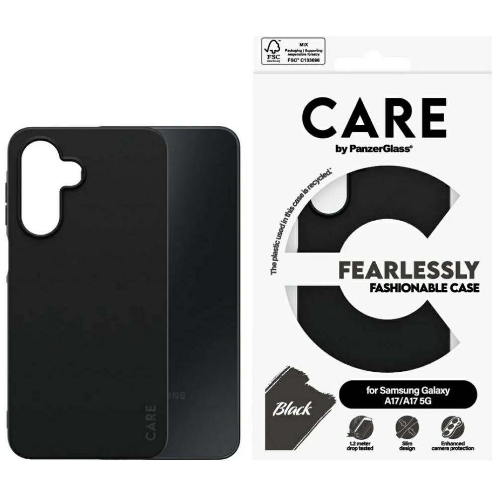 CARE by PanzerGlass Fearlessly Fashionable Case for Samsung Galaxy M17 5G / A17 / A17 5G - Black