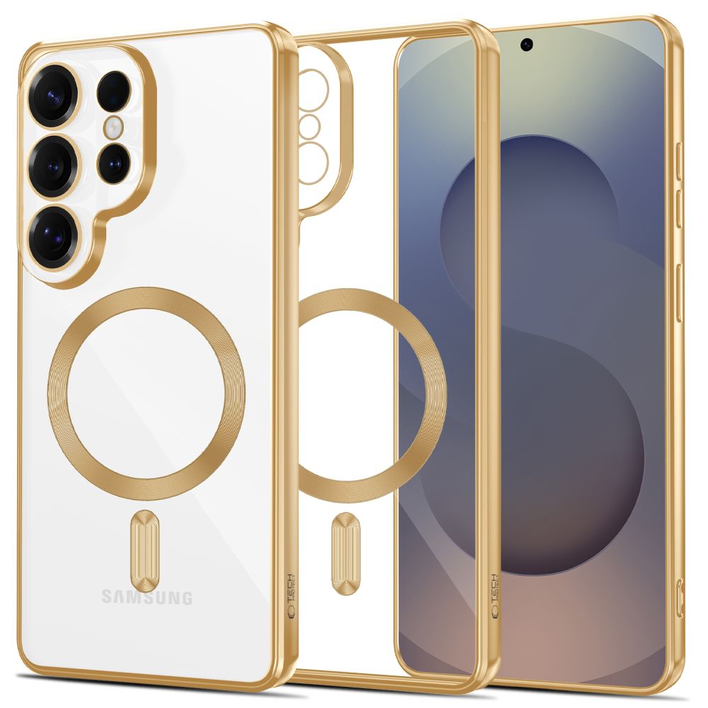 Tech-Protect MagFlex Dėklas for Samsung Galaxy S26 Ultra - skaidrus auksinis