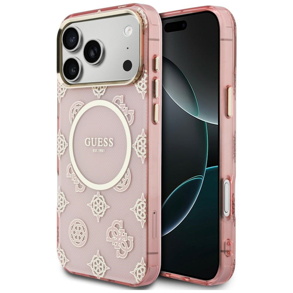 Guess IML Peony Dot MagSafe Case for iPhone 17 Pro Max - Pink