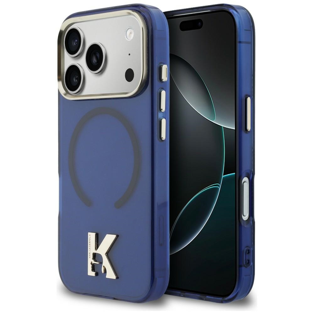 Karl Lagerfeld IML K Head Logo MagSafe Case for iPhone 17 Pro Max - Blue