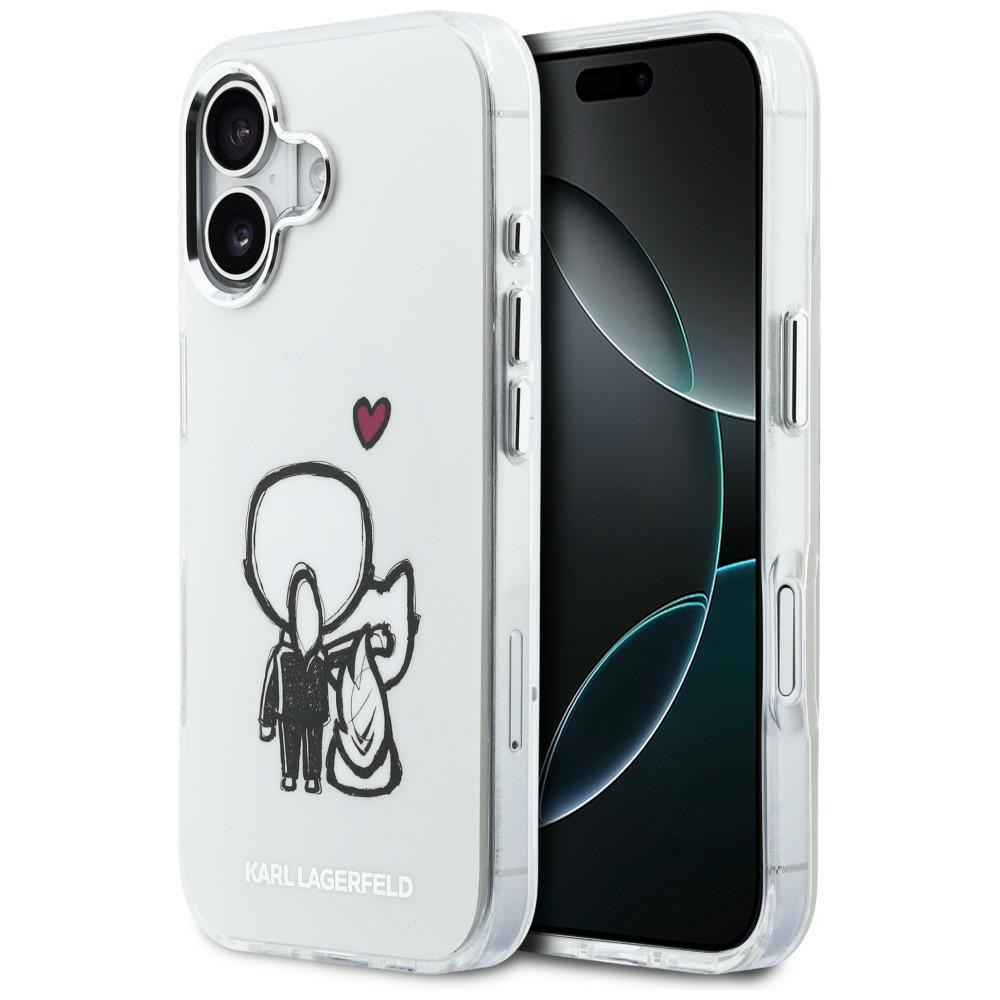 Karl Lagerfeld Karl & Choupette Back MagSafe Dėklas for iPhone 17 - Clear