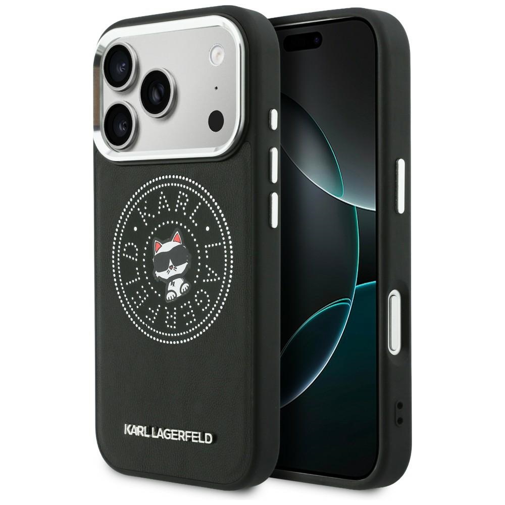 Karl Lagerfeld Point & Choupette Sketch MagSafe Dėklas for iPhone 17 Pro - juodas