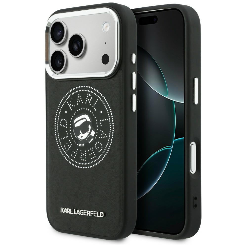 Karl Lagerfeld Point & Karl Sketch MagSafe Dėklas for iPhone 17 Pro - juodas