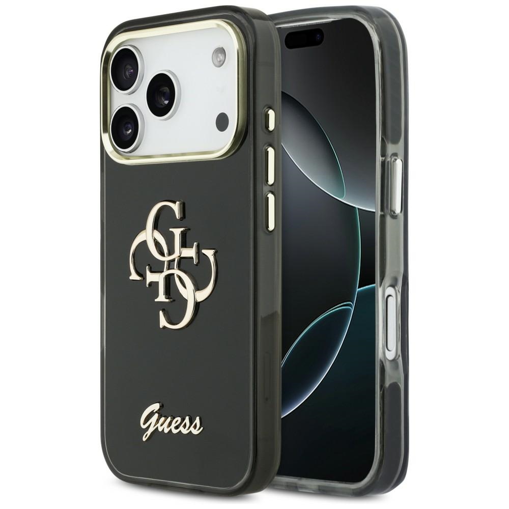 Guess IML 4G Script Metal case for iPhone 17 Pro Max - black