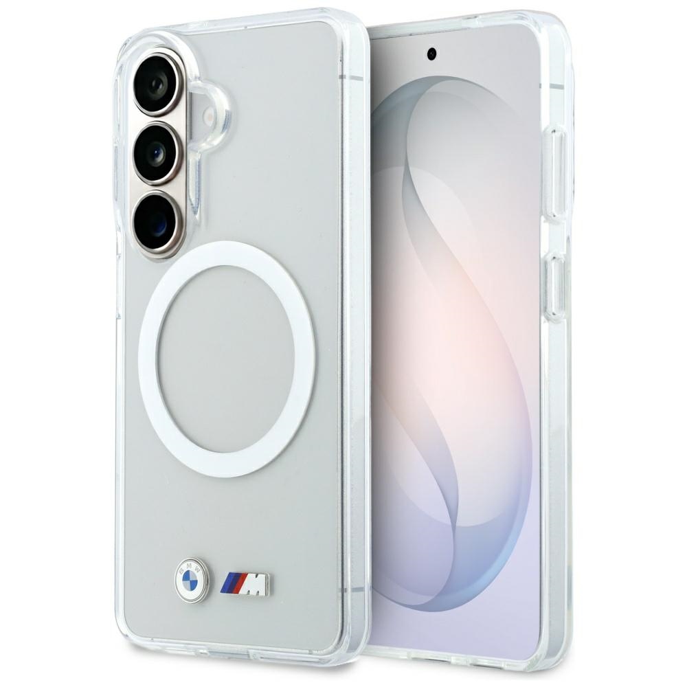 BMW IML Shockproof Metal Logo MagSafe Dėklas for Samsung Galaxy S26 - skaidrus