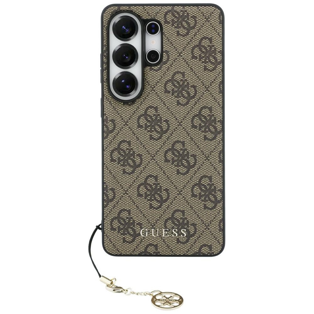 GUESS dėklas for SAMSUNG S26 Ultra GUHMS26LGF4GBR (PU 4G Classic Logo with Charm) rudas