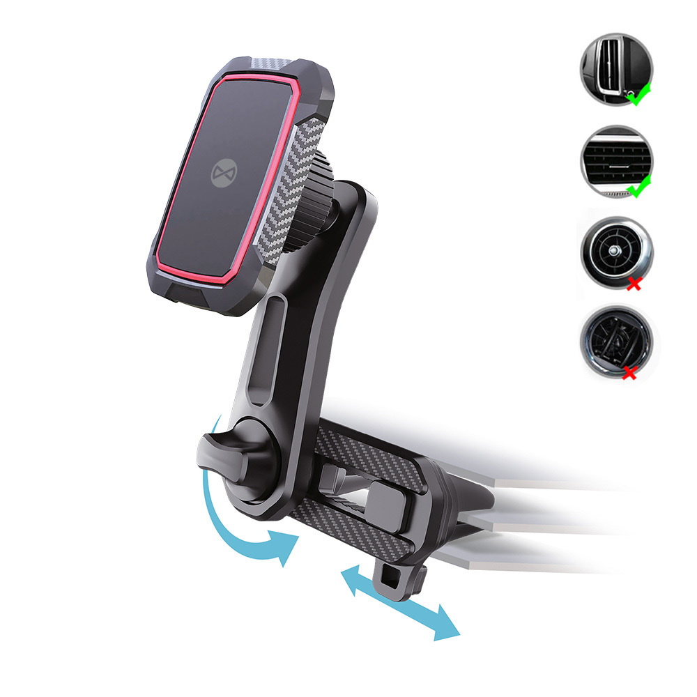 "Forever" automobilio laikiklis oro ventiliacijos angai MH-250 Multipoint magnetinis juodas