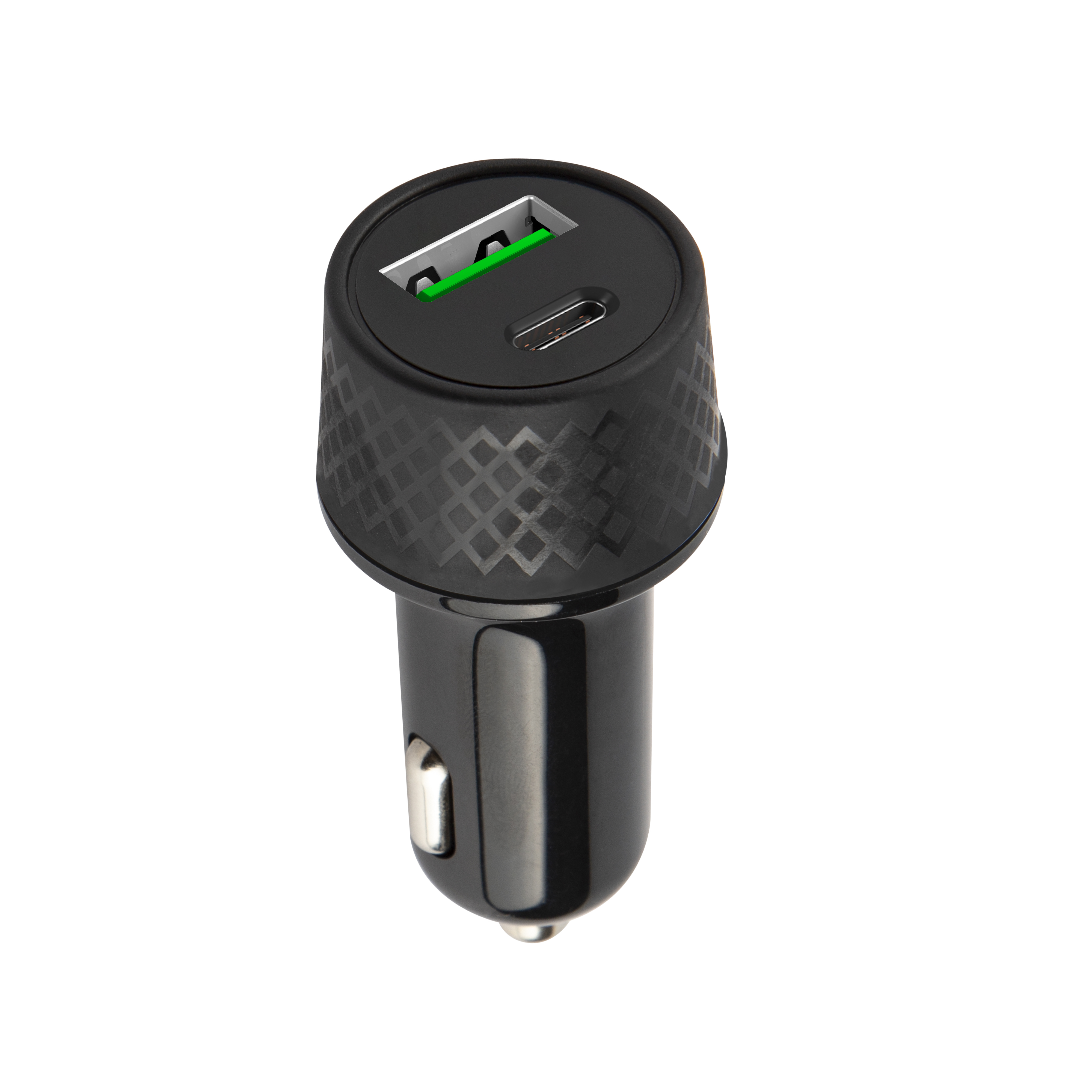Forever automobilinis įkroviklis 1xUSB 2,4A + 1xUSB-C PD 45W LA-04 juodas
