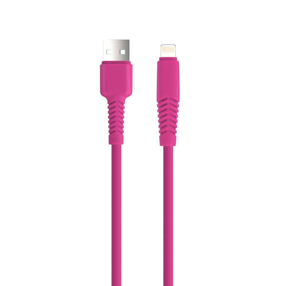 Setty kabelis USB - Lightning 1,5 m 2,1A KSA-L-1.526 rožinis