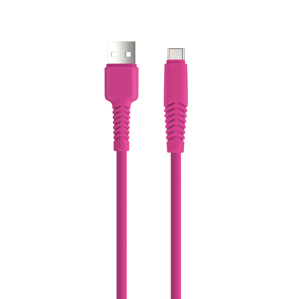 Setty kabelis USB - USB-C 1,5 m 2A KSA-C-1.526 rožinis