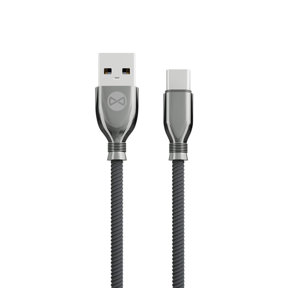 "Forever Tornado" kabelis USB - USB-C 1,0 m 3A juodas