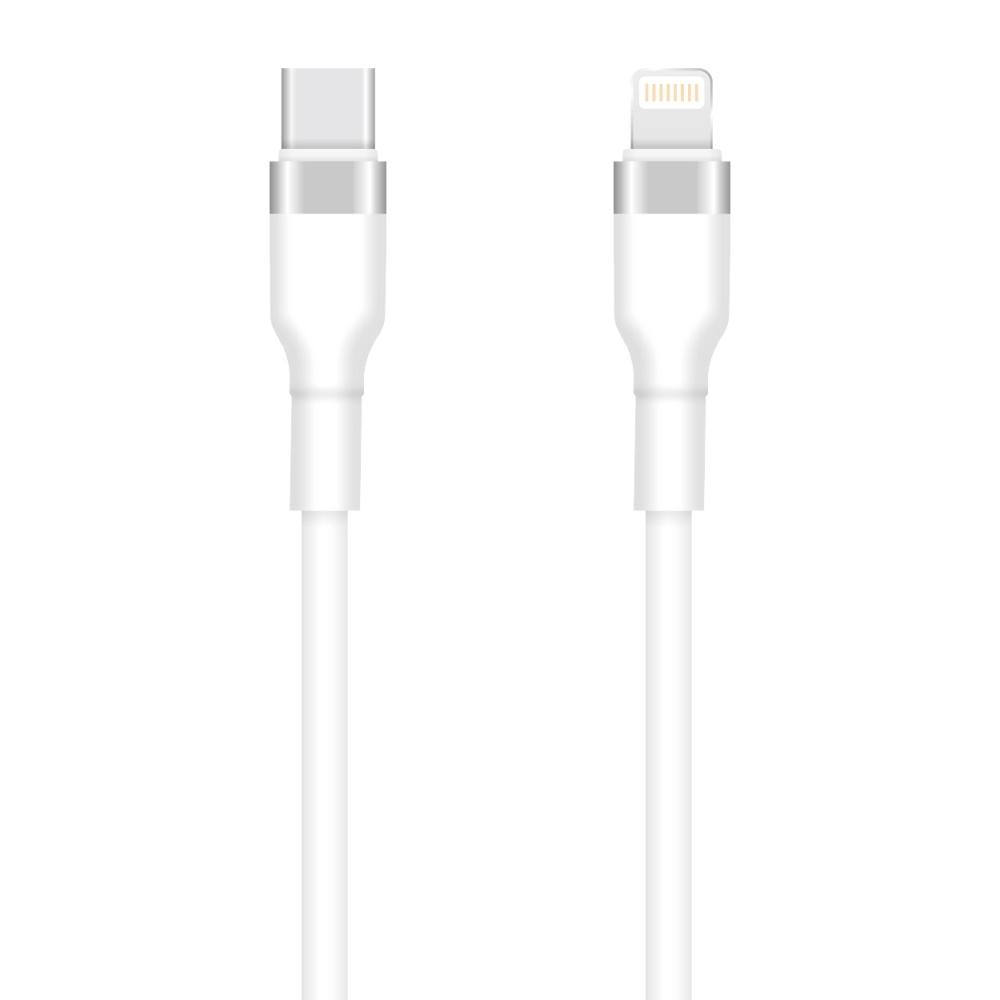 "Setty" USB-C - "Lightning" kabelis 1 m 3A KSC-L-130, baltas